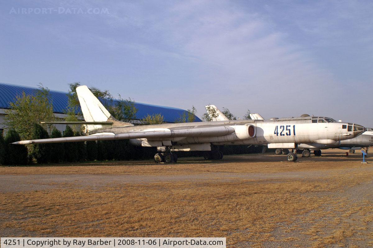 4251, Xian H-6A C/N 222000159, Xian H-6E [222000159] (China Aviation Museum) Xiao TangShanzen-Datangshan~B 06/11/2008. Real registration is 50671.
