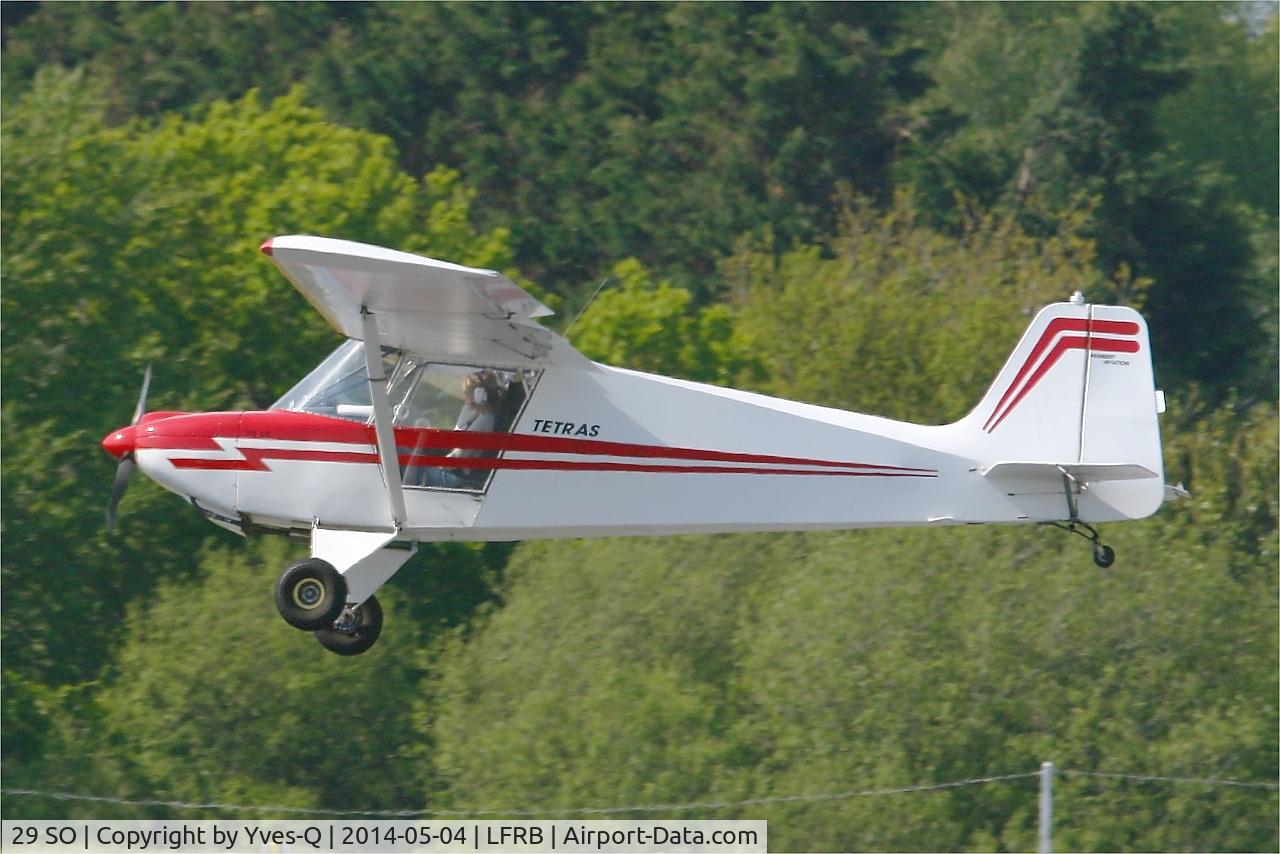 29 SO, Humbert Tétras 912BS C/N Not found 29 SO, Humbert Tétras 912 BS, On final rwy 25R, Brest-Bretagne airport (LFRB-BES)