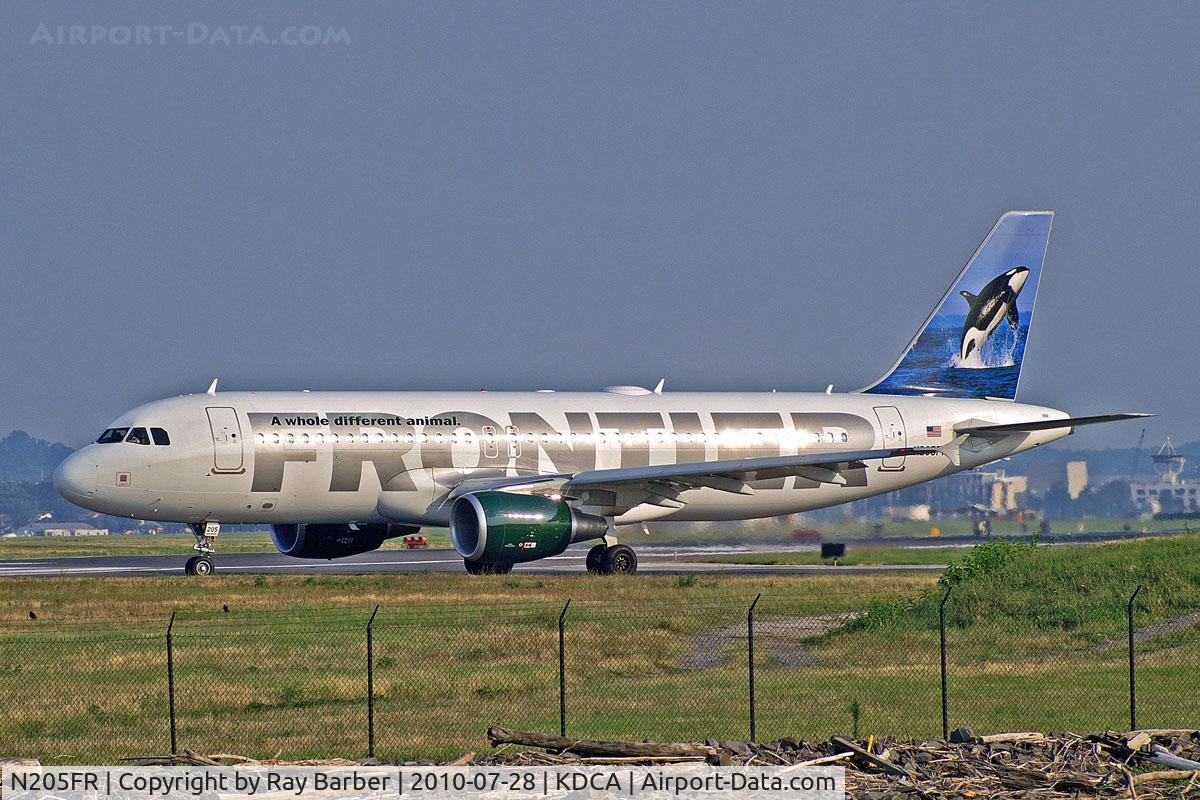 N205FR, 2010 Airbus A320-214 C/N 4253, Airbus A320-214 [4253] (Frontier Airlines) Washington-National~N 28/07/2010