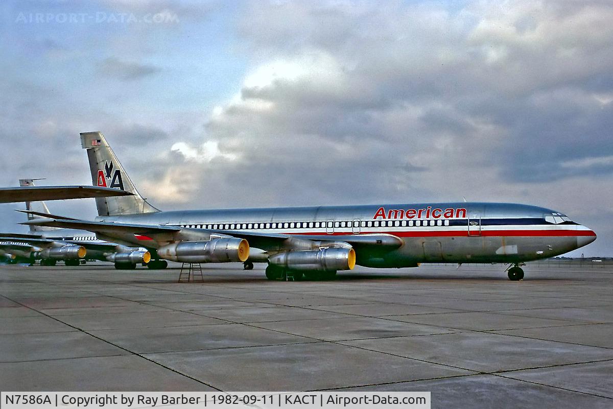 N7586A, 1967 Boeing 707-123B C/N 19336, Boeing 707-123B [19336] (American Airlines) Waco-Regional~N 09/11/1982. From a slide.