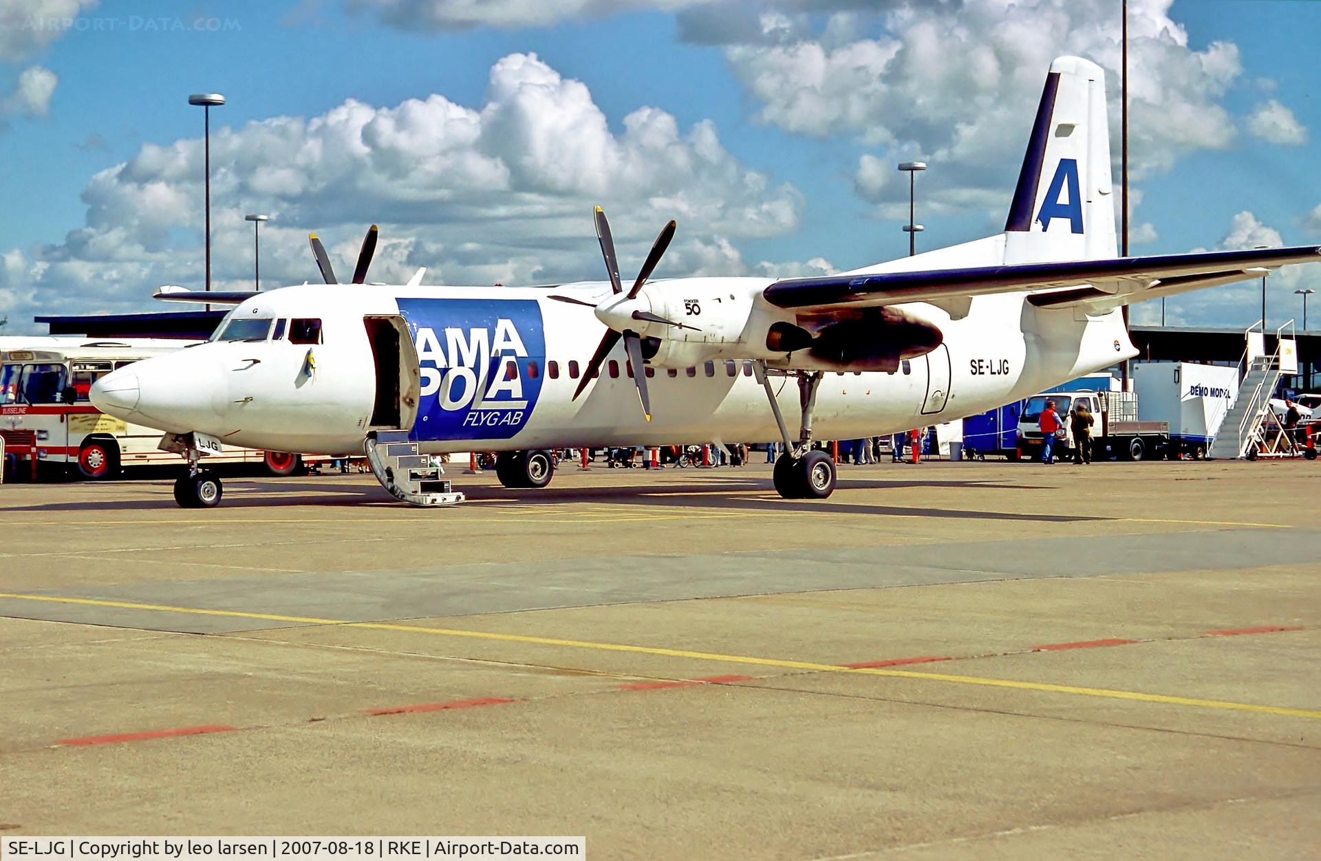 SE-LJG, 1989 Fokker 50 C/N 20168, Roskilde Air Show 18.8.07