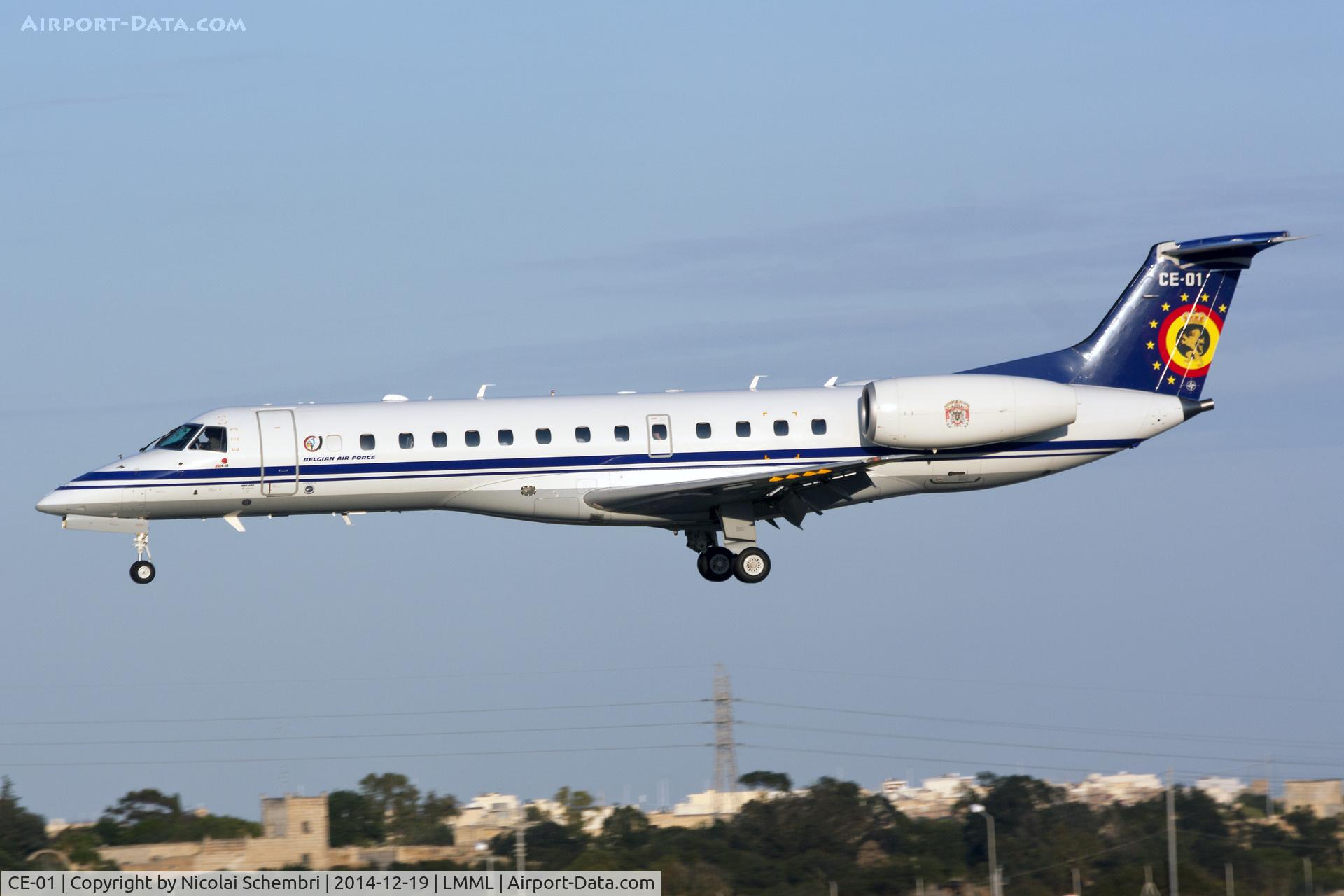 CE-01, 2001 Embraer ERJ-135LR (EMB-135LR) C/N 145449, Landing runway 31 at Luqa