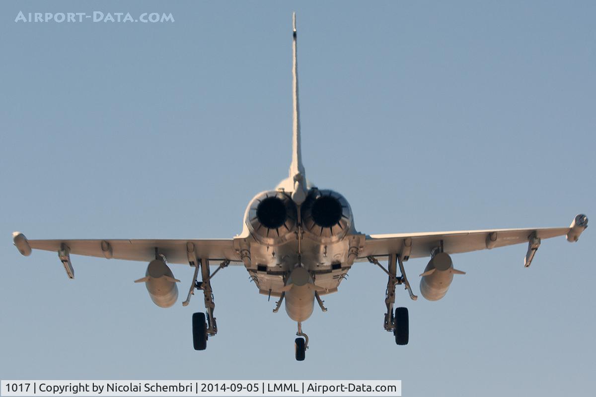 1017, 2014 Eurofighter EF-2000 Typhoon T.3 C/N ???/CT016, Landing runway 31 at Luqa