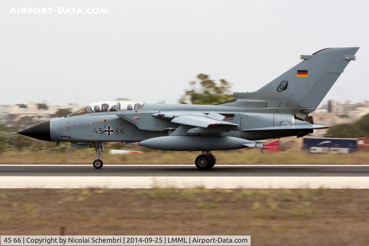 45 66, Panavia Tornado IDS C/N 667/GS210/4266, Landing runway 31 for the Malta International Airshow 2014