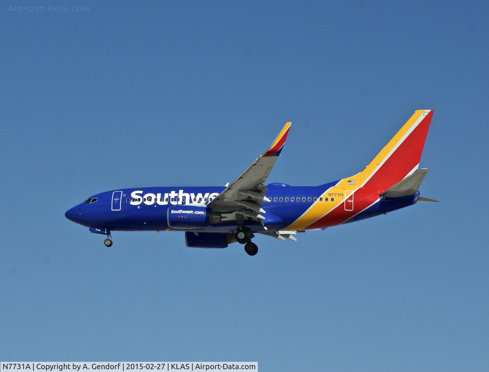 N7731A, 2006 Boeing 737-76N C/N 32677, Southwest Airlines, seen here landing at Las Vegas Int'l(KLAS)