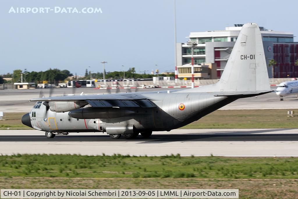 CH-01, 1971 Lockheed C-130H Hercules C/N 382-4455, Departing runway 31 at Luqa