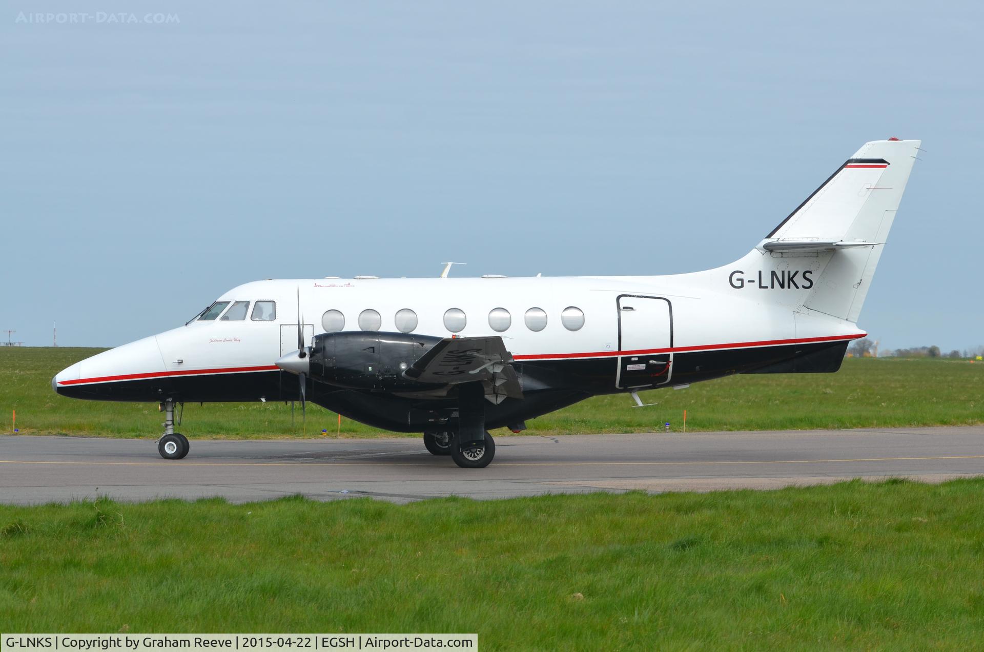 G-LNKS, 1987 British Aerospace BAe-3102 Jetstream 31 C/N 772, Departing from Norwich.