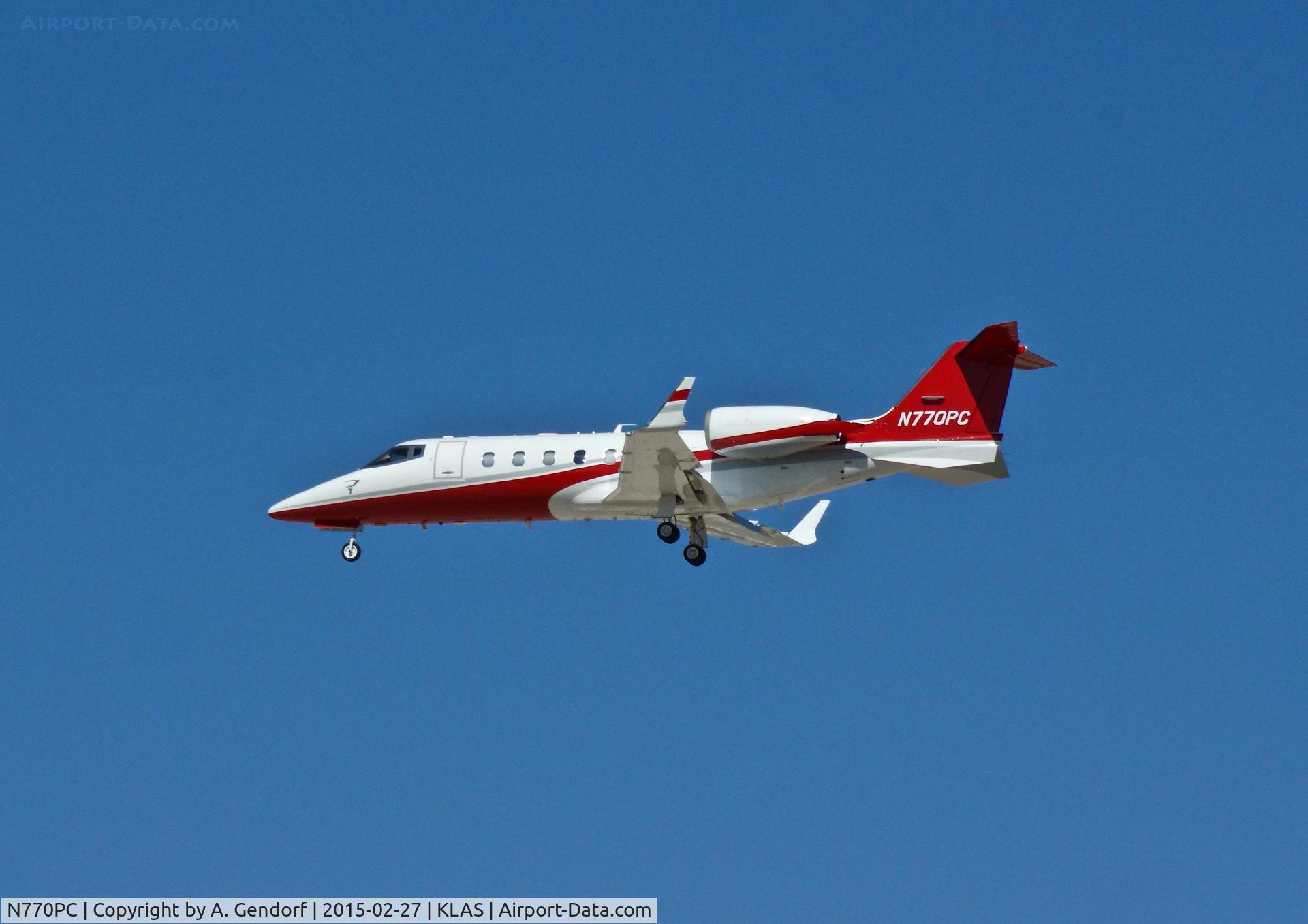 N770PC, 2007 Learjet 60 C/N 318, Private (untitled), is going to land at Las Vegas Int'l(KLAS)