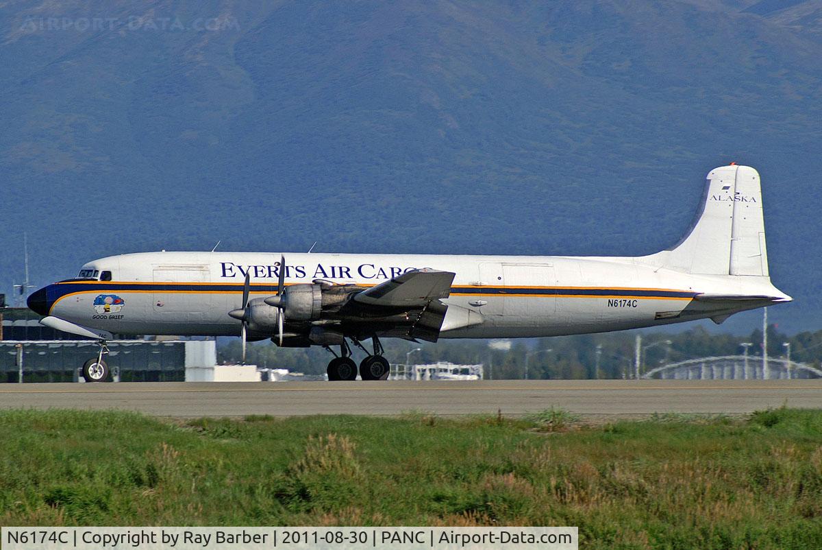 N6174C, 1954 Douglas DC-6A C/N 44075, Douglas DC-6A [44075] (Everts Air Cargo) Ted Stevens Anchorage International~N 30/08/2011