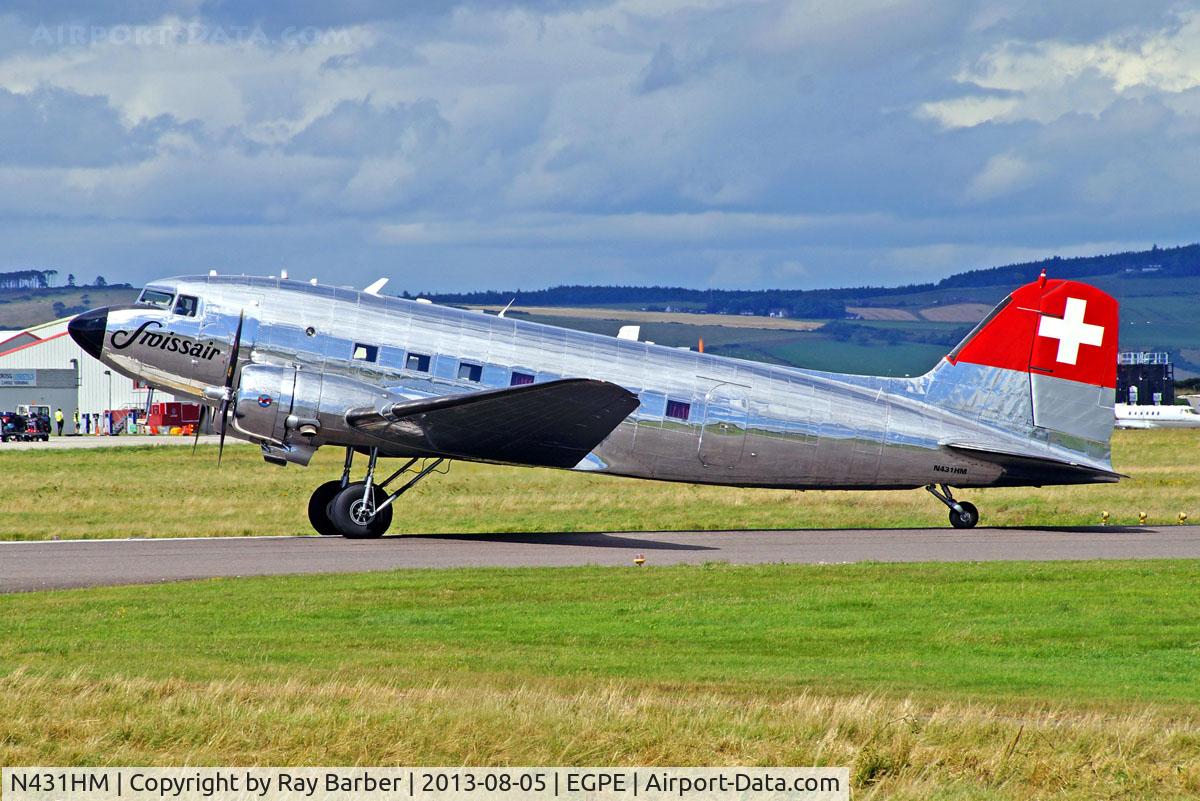 N431HM, 1943 Douglas DC-3C-S1C3G (C-47A) C/N 9995, Douglas DC-3C-47A-45-DL [9995] Inverness (Dalcross)~G 05/08/2013