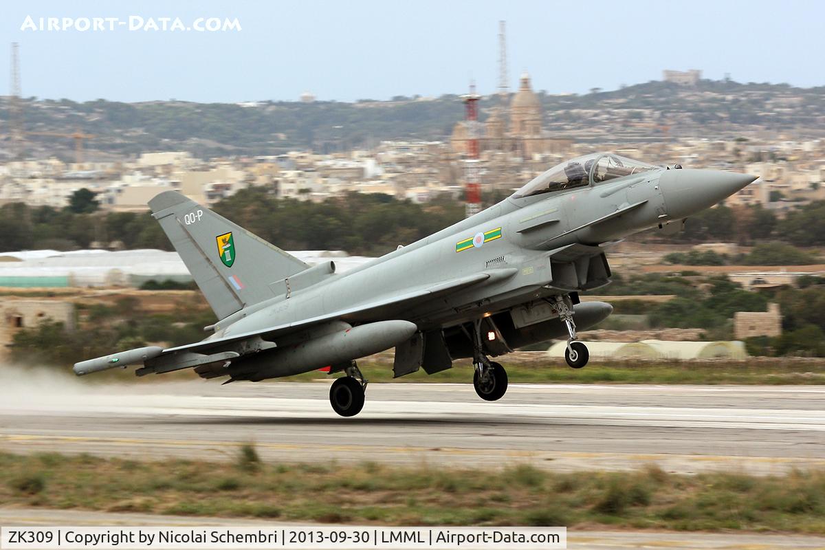 ZK309, 2010 Eurofighter EF-2000 Typhoon FGR4 C/N BS060/228, Departing runway 05
