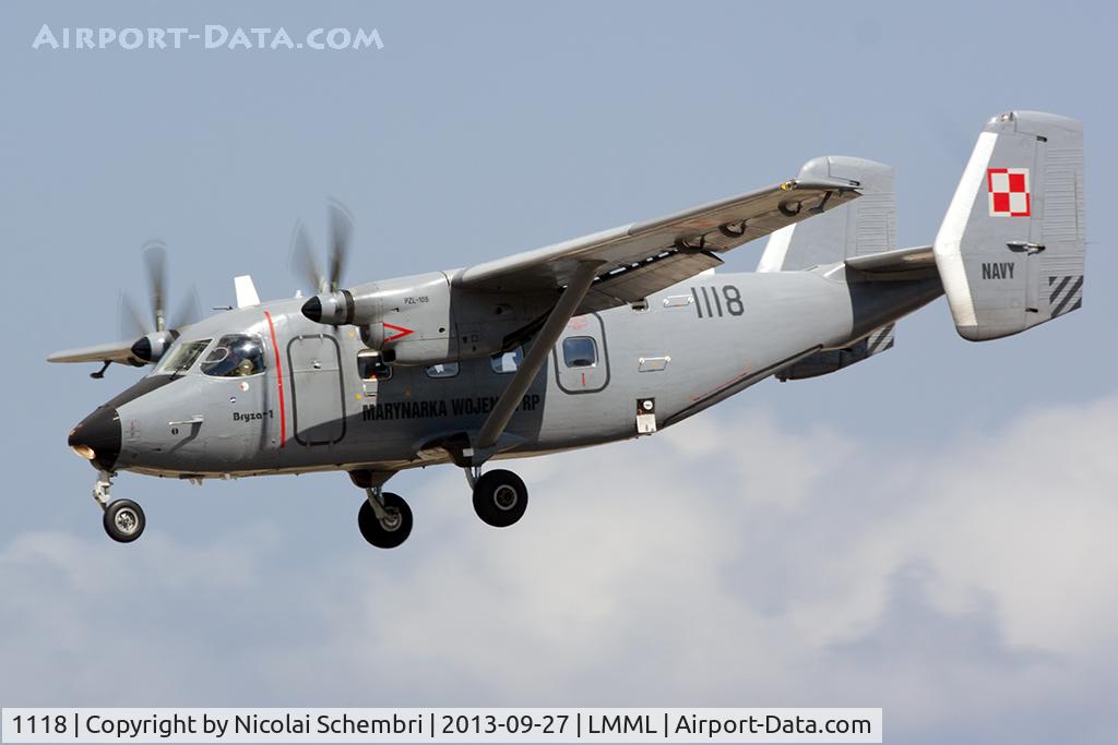 1118, PZL-Mielec M-28B1TD Bryza 1TD C/N AJG002-02, Landing runway 31