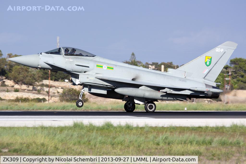 ZK309, 2010 Eurofighter EF-2000 Typhoon FGR4 C/N BS060/228, Landing runway 31