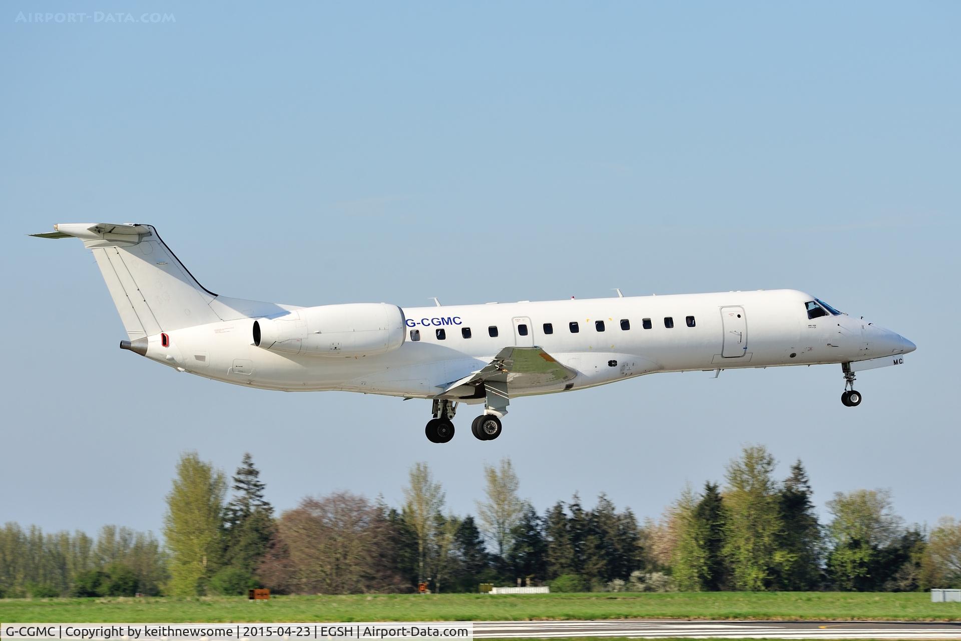 G-CGMC, 1999 Embraer ERJ-135ER (EMB-135ER) C/N 145198, Arriving from Aberdeen.