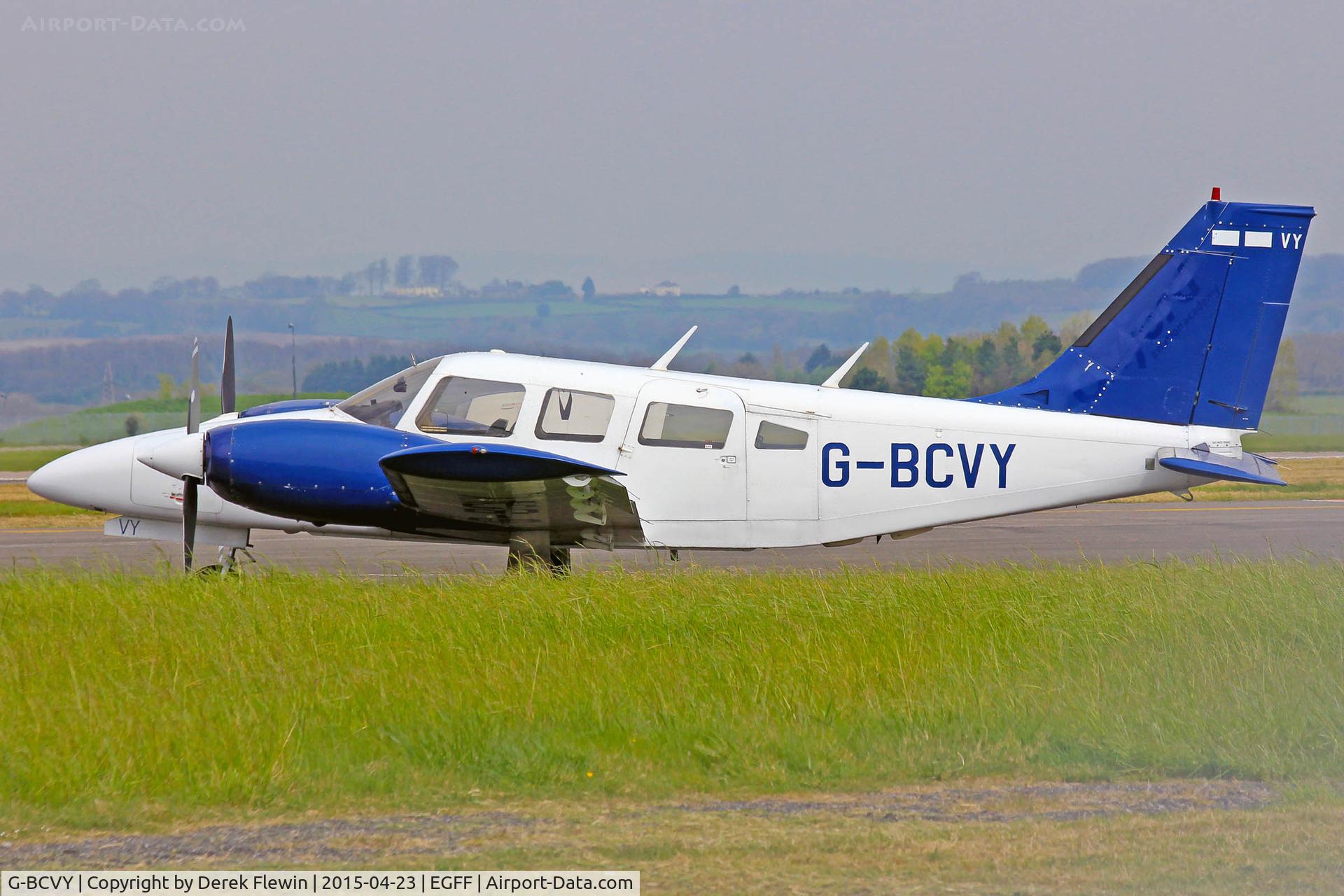 G-BCVY, 1974 Piper PA-34-200T Seneca II C/N 34-7570022, Resident Seneca II, previously N32447, seen parked up.