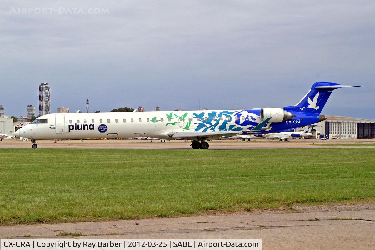 CX-CRA, 2008 Bombardier CRJ-900LR (CL-600-2D24) C/N 15165, Canadair CRJ-900 [15165] (Pluna) Buenos Aires-Aeroparque Jorge Newbery~LV 25/02/2012