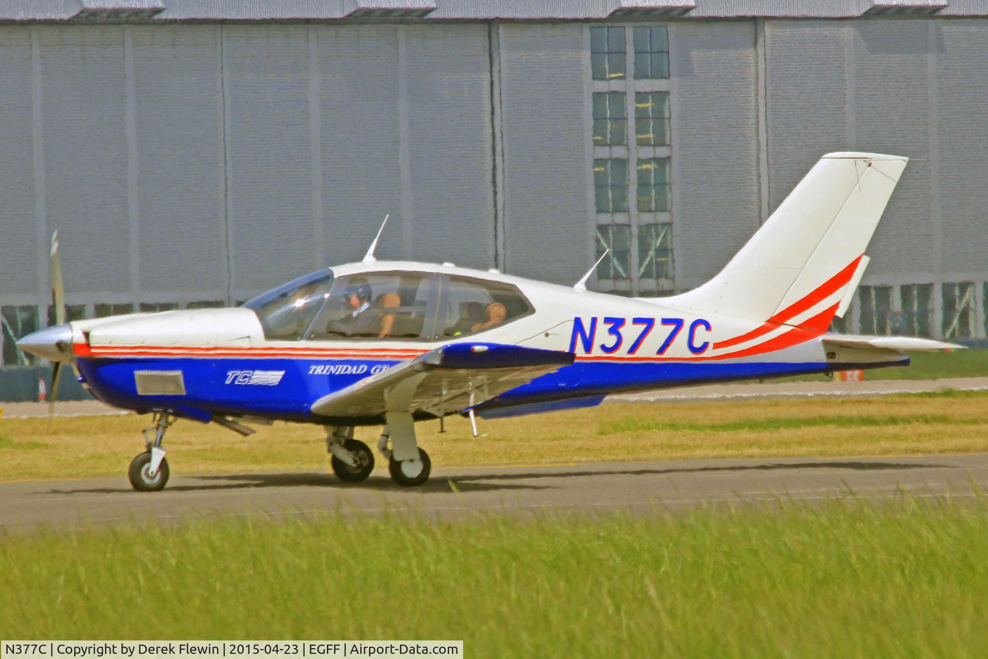 N377C, 2005 Socata TB-21 GT TC Trinidad C/N 2222, Visiting Trinidad TC, Booker based, seen shortly after landing on runway 12.
