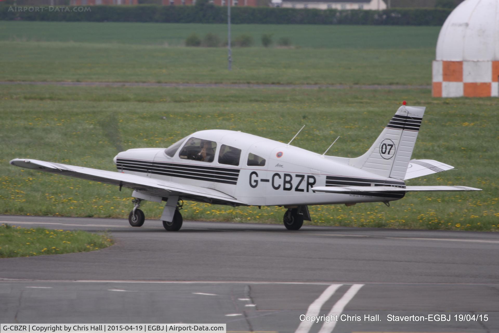 G-CBZR, 1989 Piper PA-28R-201 Cherokee Arrow III C/N 2837029, at Staverton