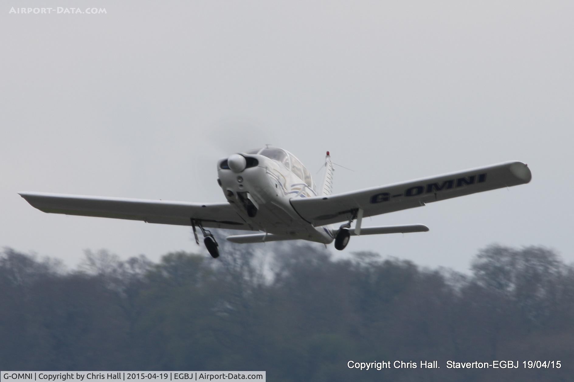 G-OMNI, 1973 Piper PA-28R-200-2 Cherokee Arrow II C/N 28R-7335130, at Staverton