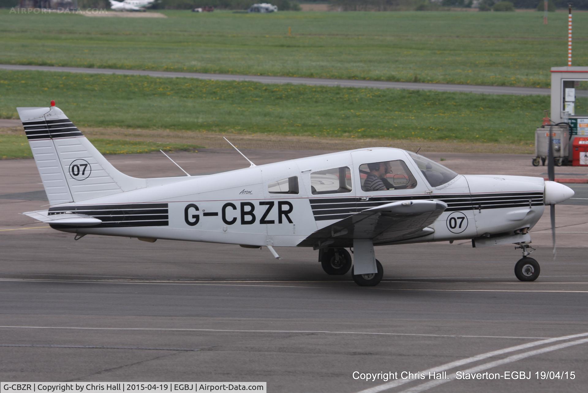 G-CBZR, 1989 Piper PA-28R-201 Cherokee Arrow III C/N 2837029, at Staverton