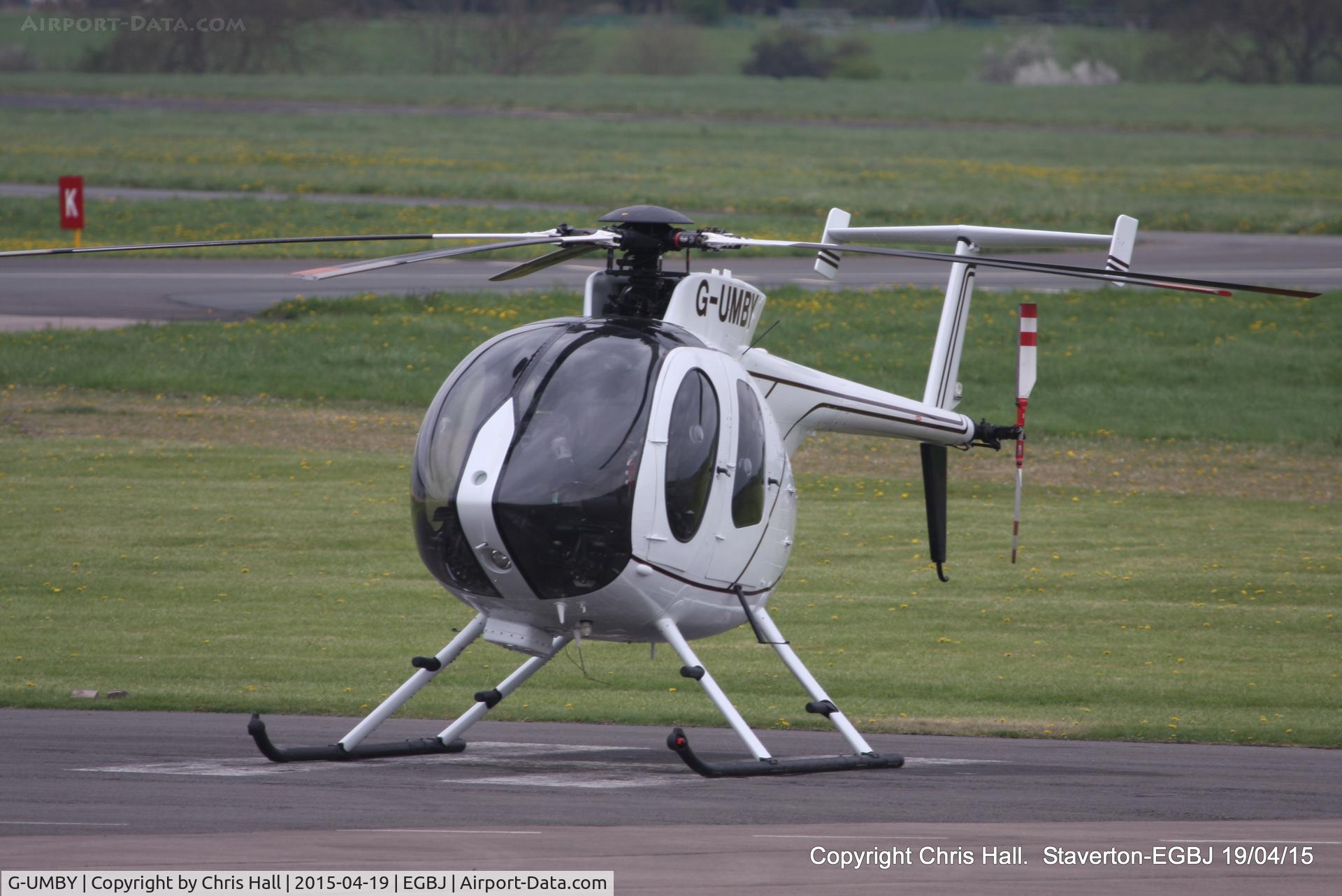 G-UMBY, 1989 McDonnell Douglas MD-500E (369E) C/N 0346E, at Staverton