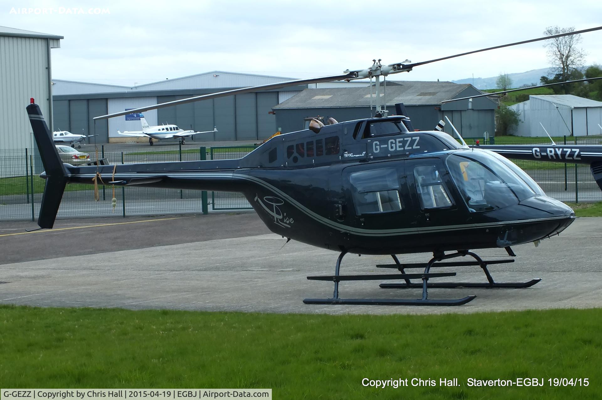 G-GEZZ, 1974 Bell 206B JetRanger II C/N 1301, at Staverton