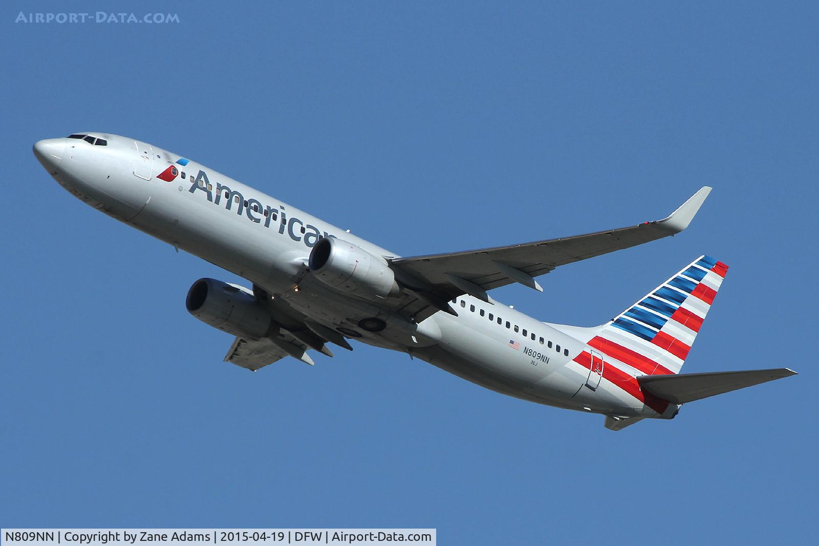N809NN, 2009 Boeing 737-823 C/N 33519, American Airlines 737 departing DFW Airport