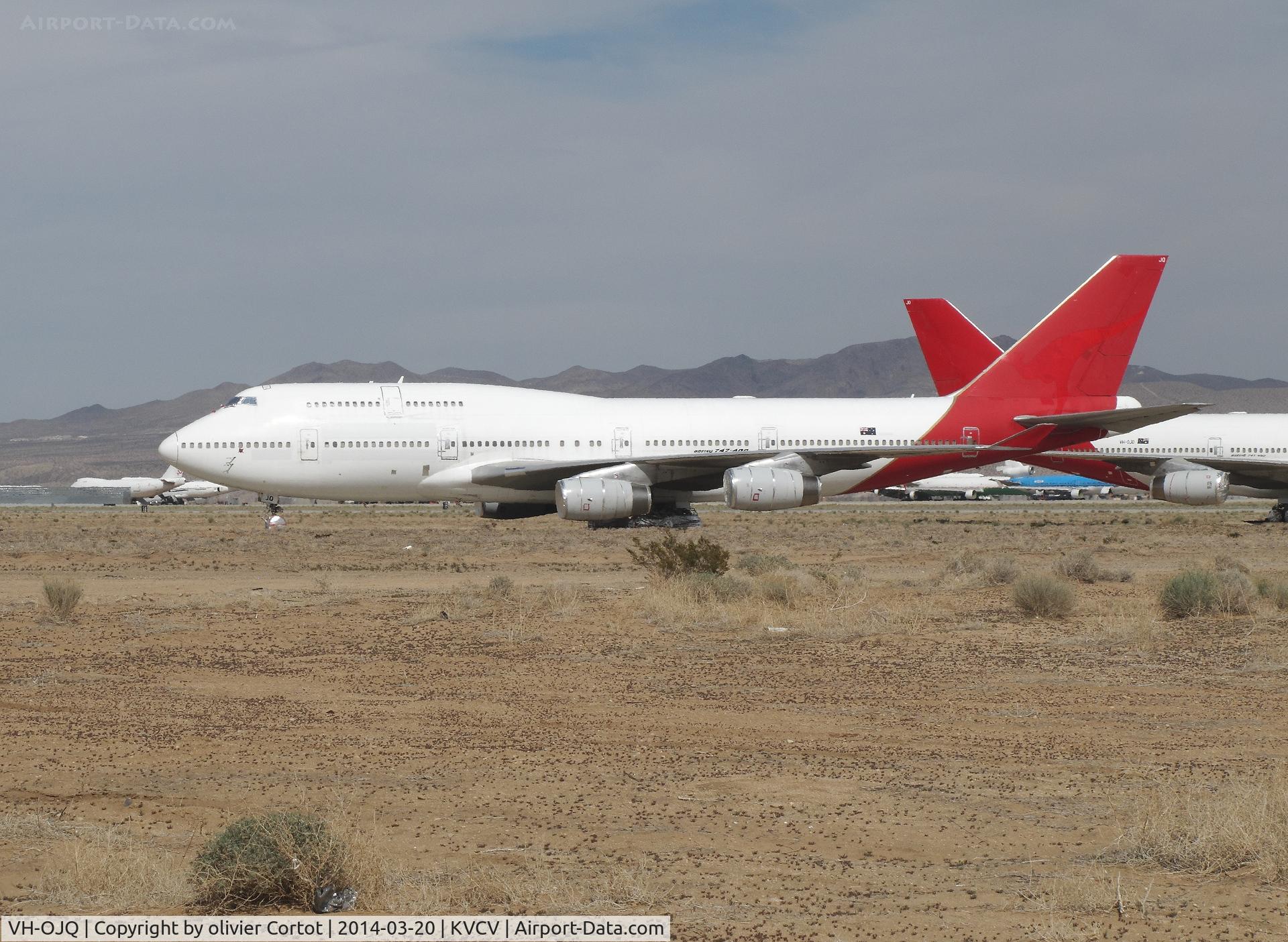 VH-OJQ, 1992 Boeing 747-438 C/N 25546, California desert