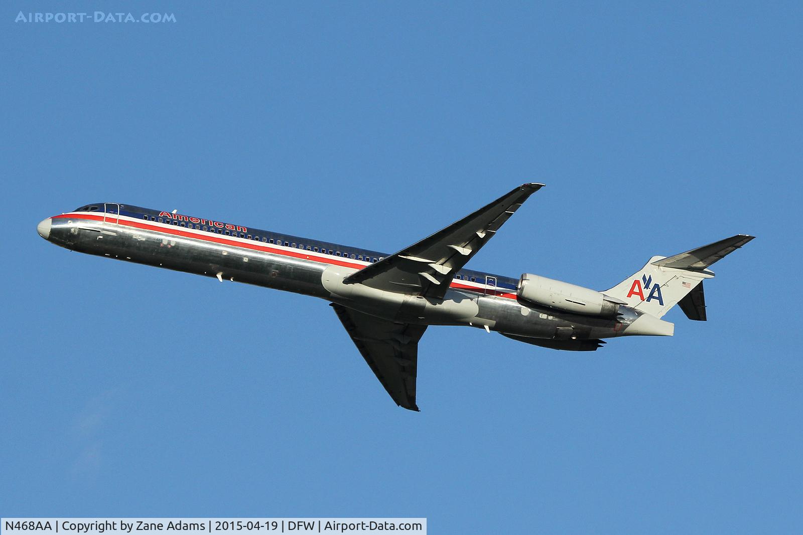 N468AA, 1988 McDonnell Douglas MD-82 (DC-9-82) C/N 49598, American Airlines departing DFW Airport
