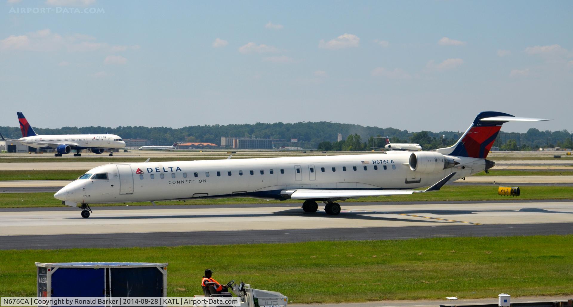 N676CA, 2007 Bombardier CRJ-900ER (CL-600-2D24) C/N 15127, Taxi Atlanta