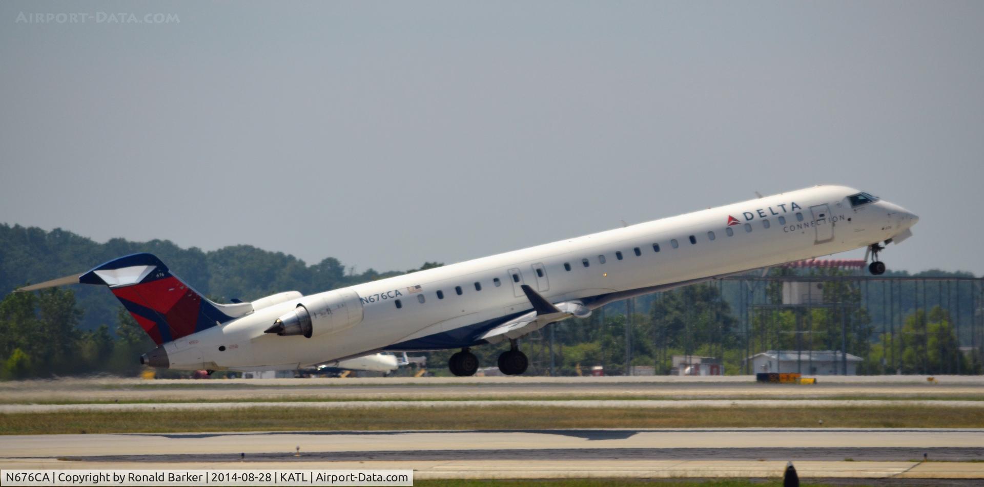N676CA, 2007 Bombardier CRJ-900ER (CL-600-2D24) C/N 15127, Takeoff Atlanta