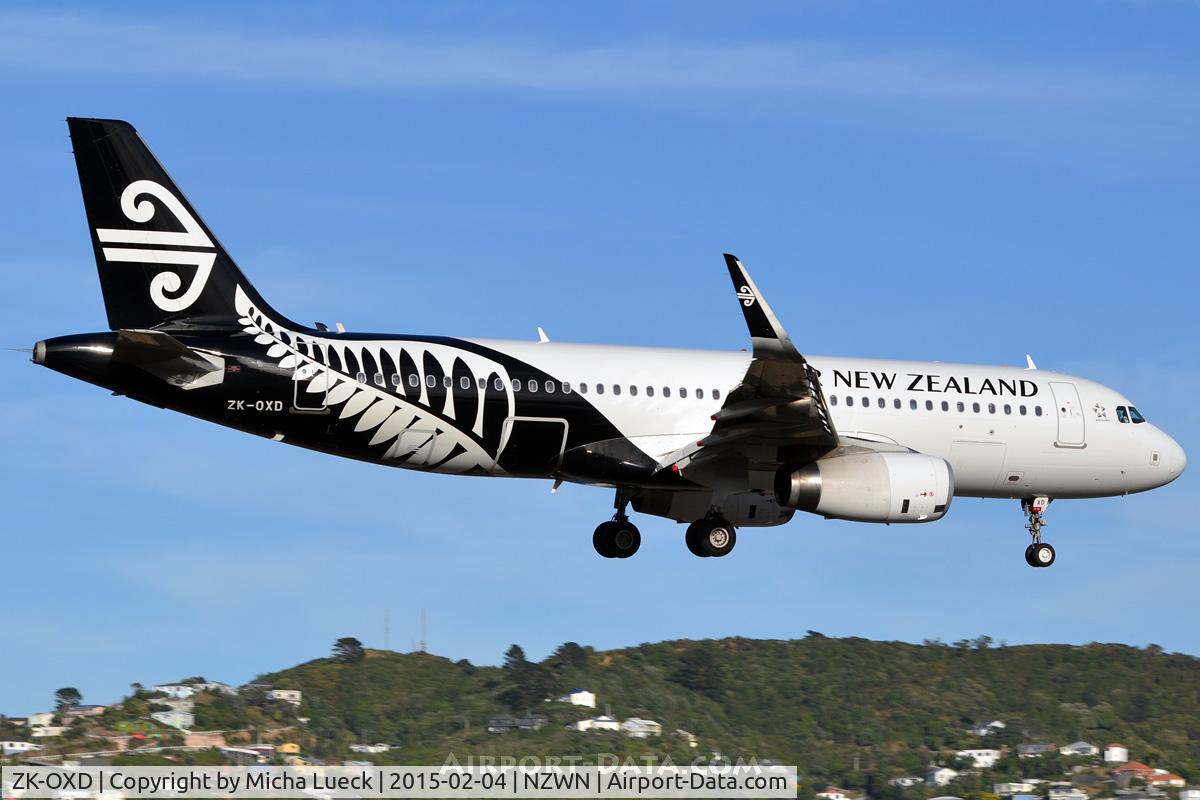 ZK-OXD, 2014 Airbus A320-232 C/N 5962, At Wellington