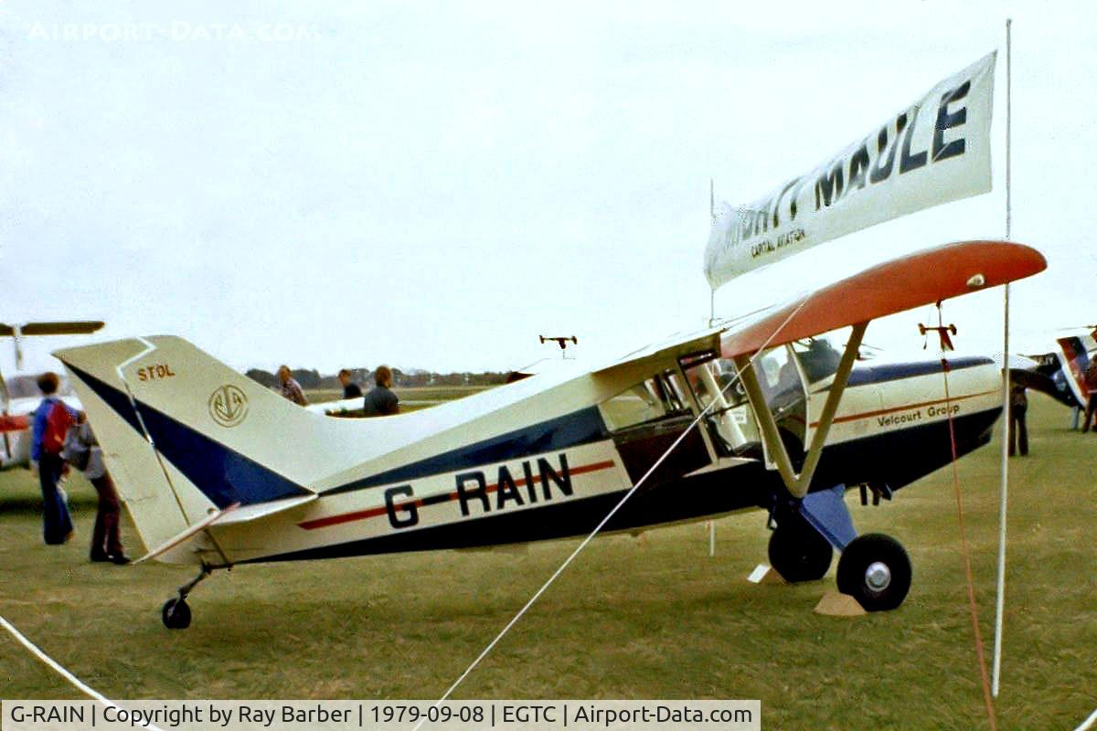 G-RAIN, 1979 Maule M-5-235C Lunar Rocket C/N 7262C, Maule M-5-235C Lunar Rocket [7262C] Cranfield~G 08/09/1979. From a slide.
