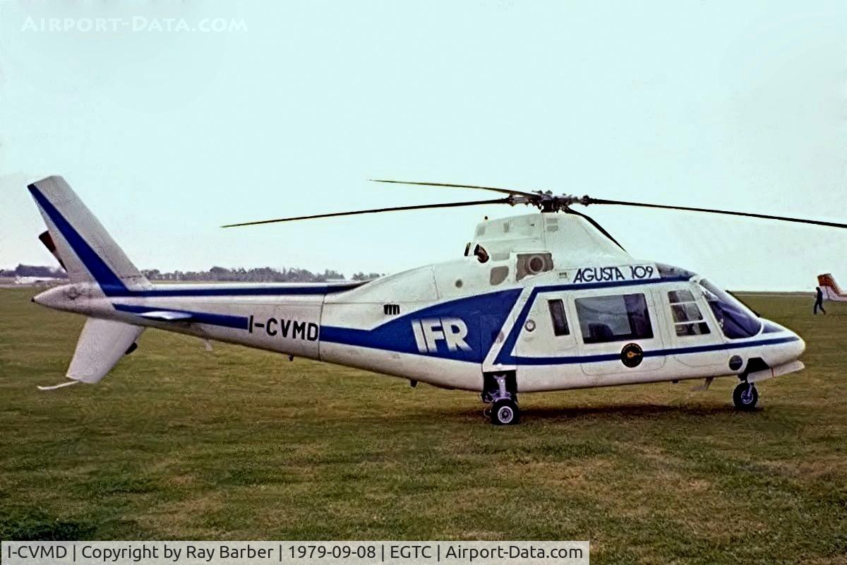 I-CVMD, 1975 Agusta A-109A C/N 7107, Agusta A.109A [7107] (Agusta SpA) Cranfield~G 08/09/1979. From a slide