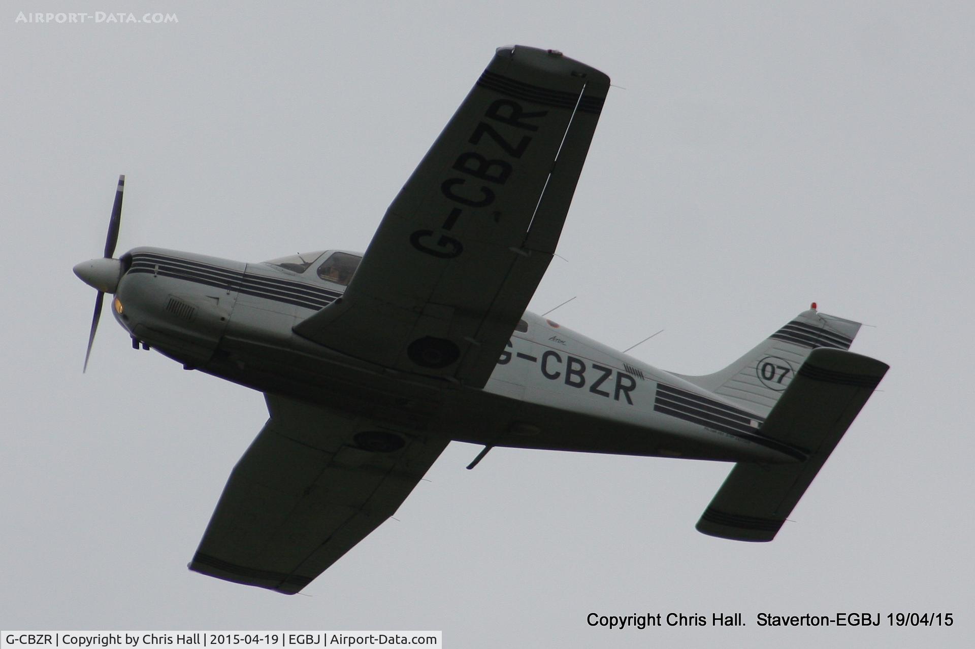 G-CBZR, 1989 Piper PA-28R-201 Cherokee Arrow III C/N 2837029, at Staverton