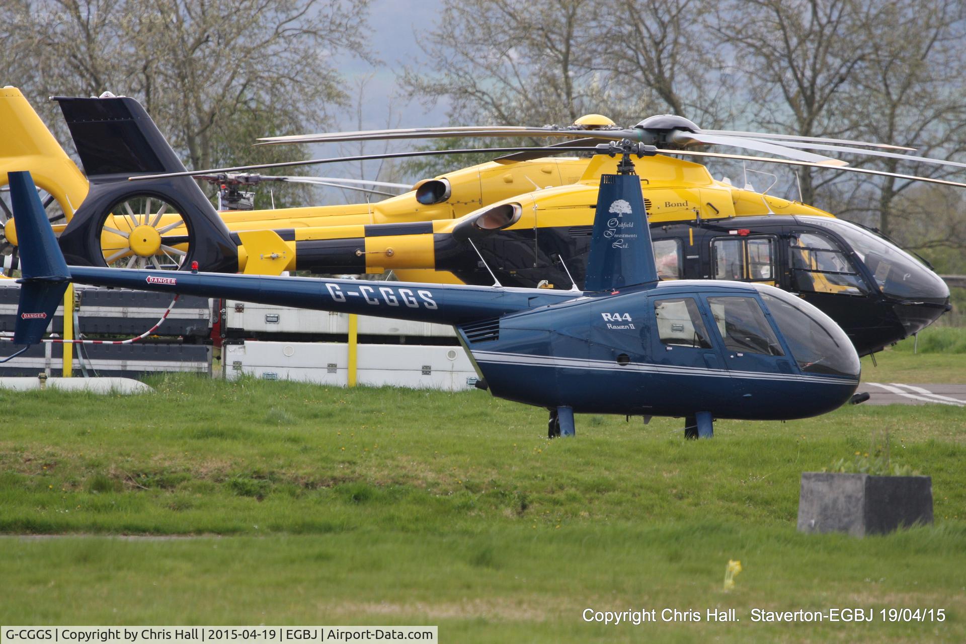 G-CGGS, 2009 Robinson R44 Raven II C/N 12967, at Staverton