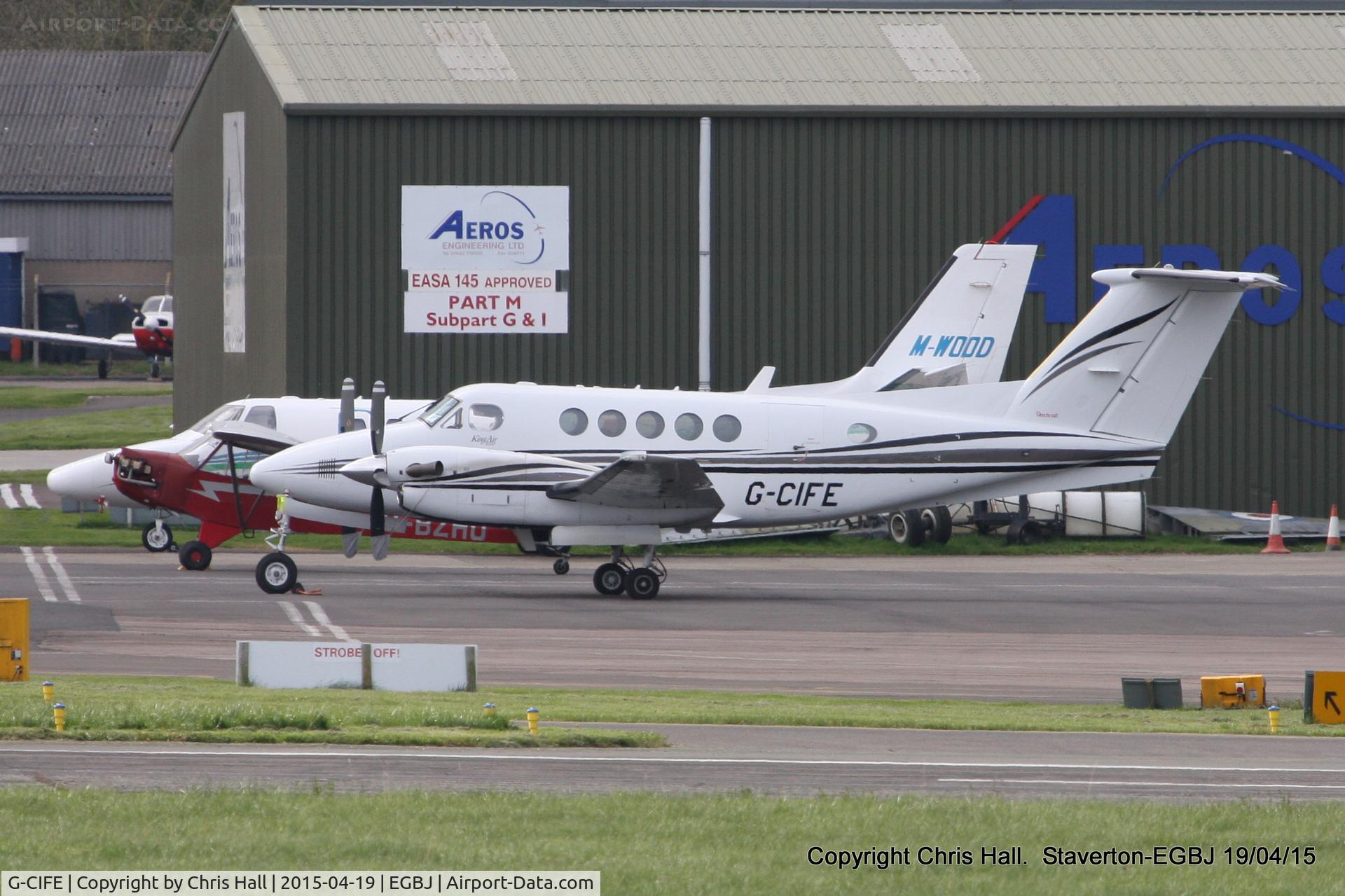 G-CIFE, 2003 Raytheon B200 King Air C/N BB-1829, at Staverton