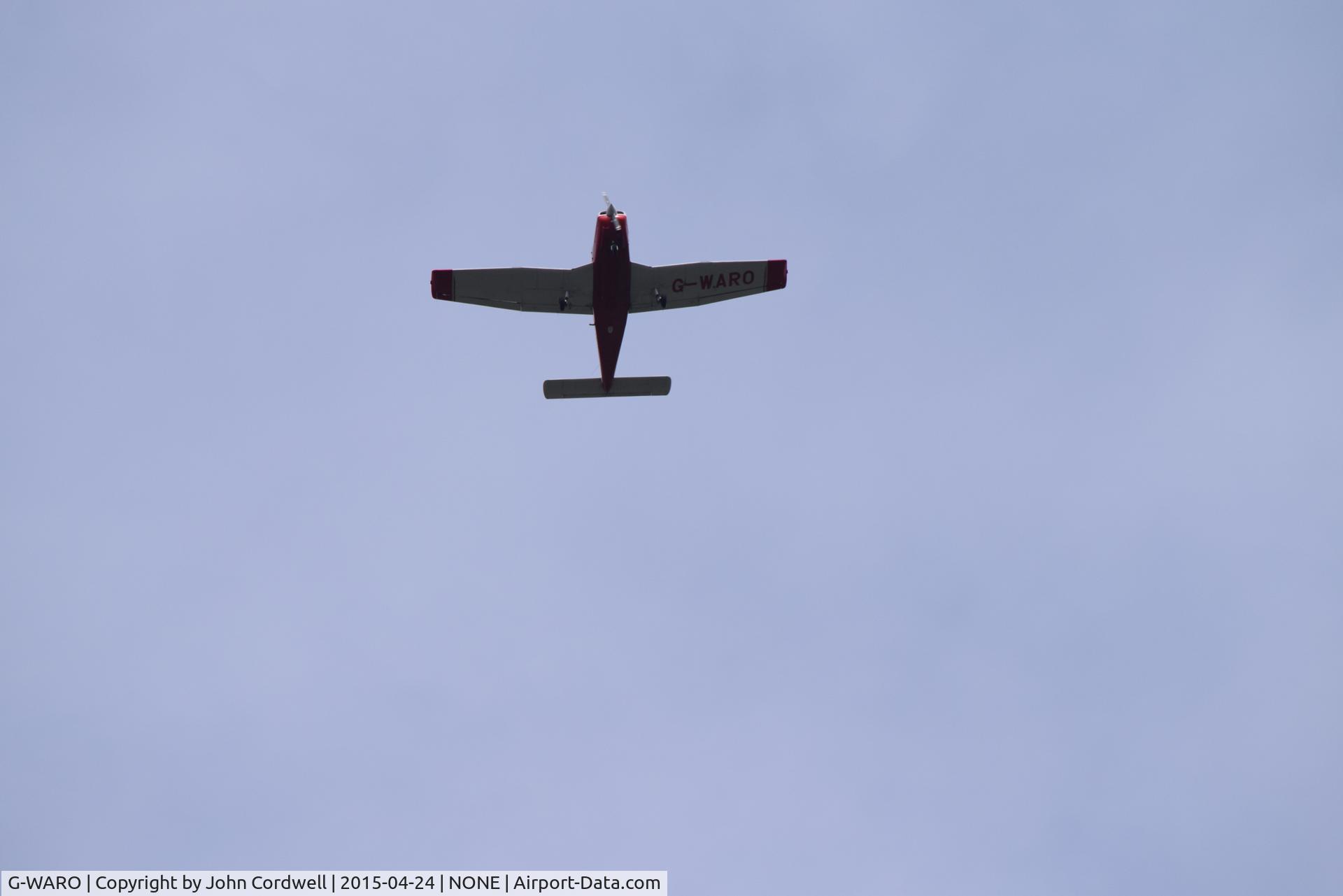 G-WARO, 1997 Piper PA-28-161 Cherokee Warrior III C/N 28-42015, Flying over Wotton-under-Edge 24th April 2015