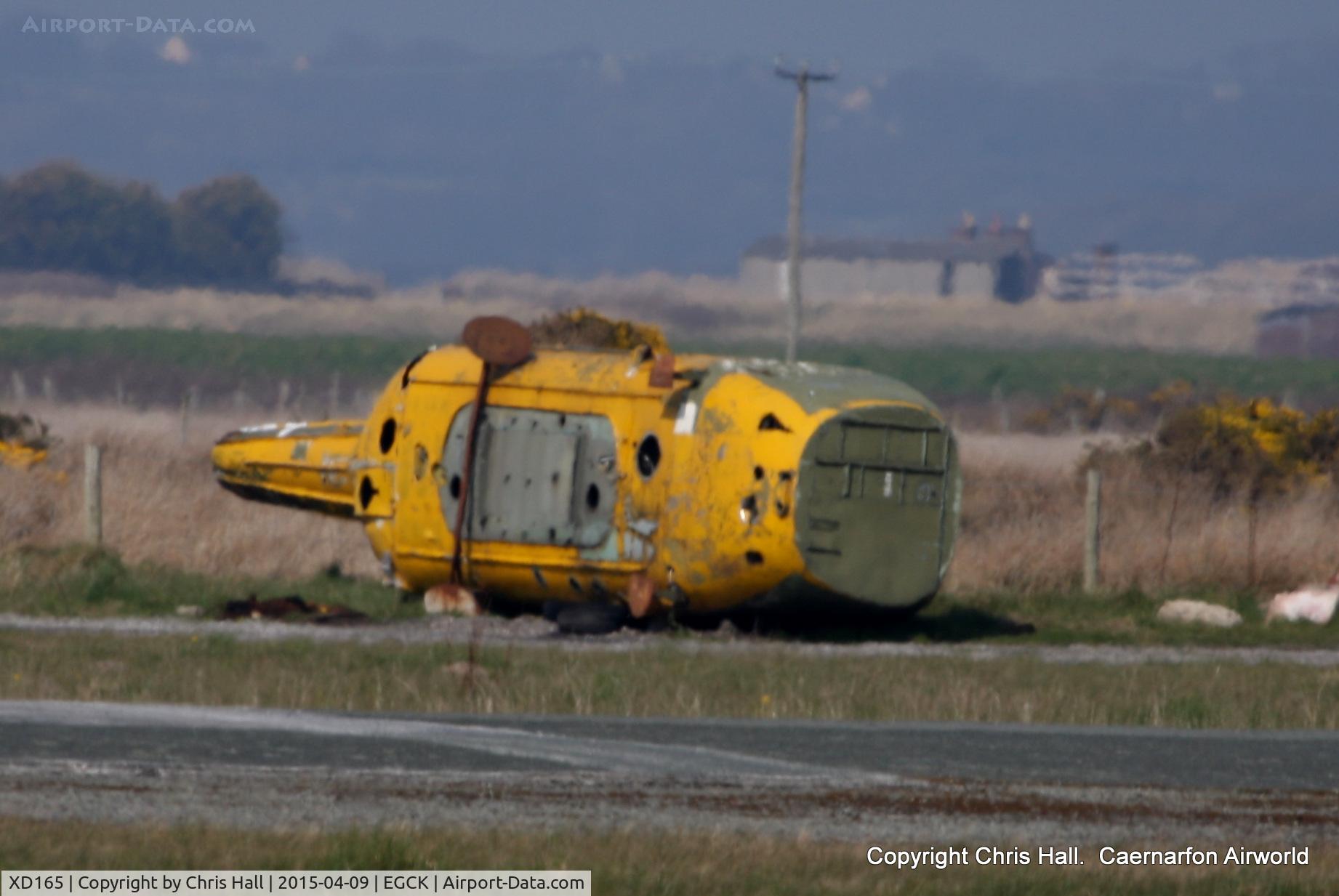 XD165, 1954 Westland Whirlwind HAR.10 C/N WA22, on the fire dump at Caernarfon Airport