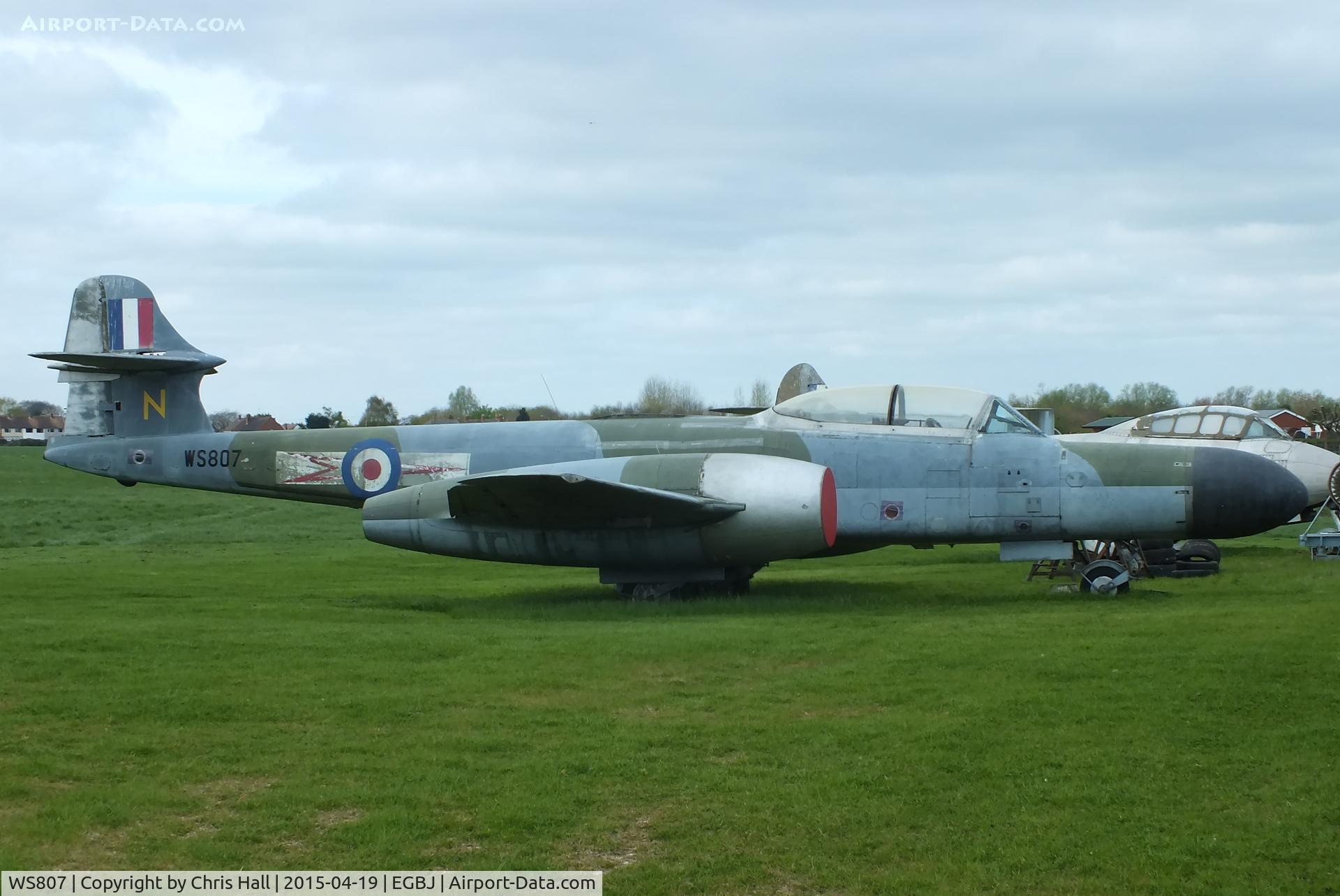 WS807, 1954 Gloster Meteor NF(T).14 C/N Not found WS807, at the Jet Age Museum