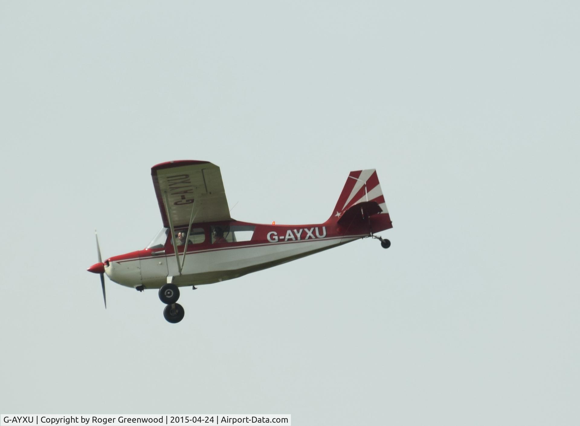 G-AYXU, 1969 Bellanca 7KCAB Citabria C/N 232-70, Snapped from a moving car