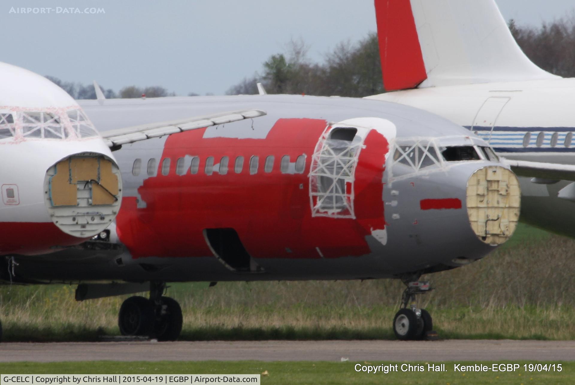 G-CELC, 1987 Boeing 737-33A C/N 23831, ex Jet2, in the scrapping area at Kemble