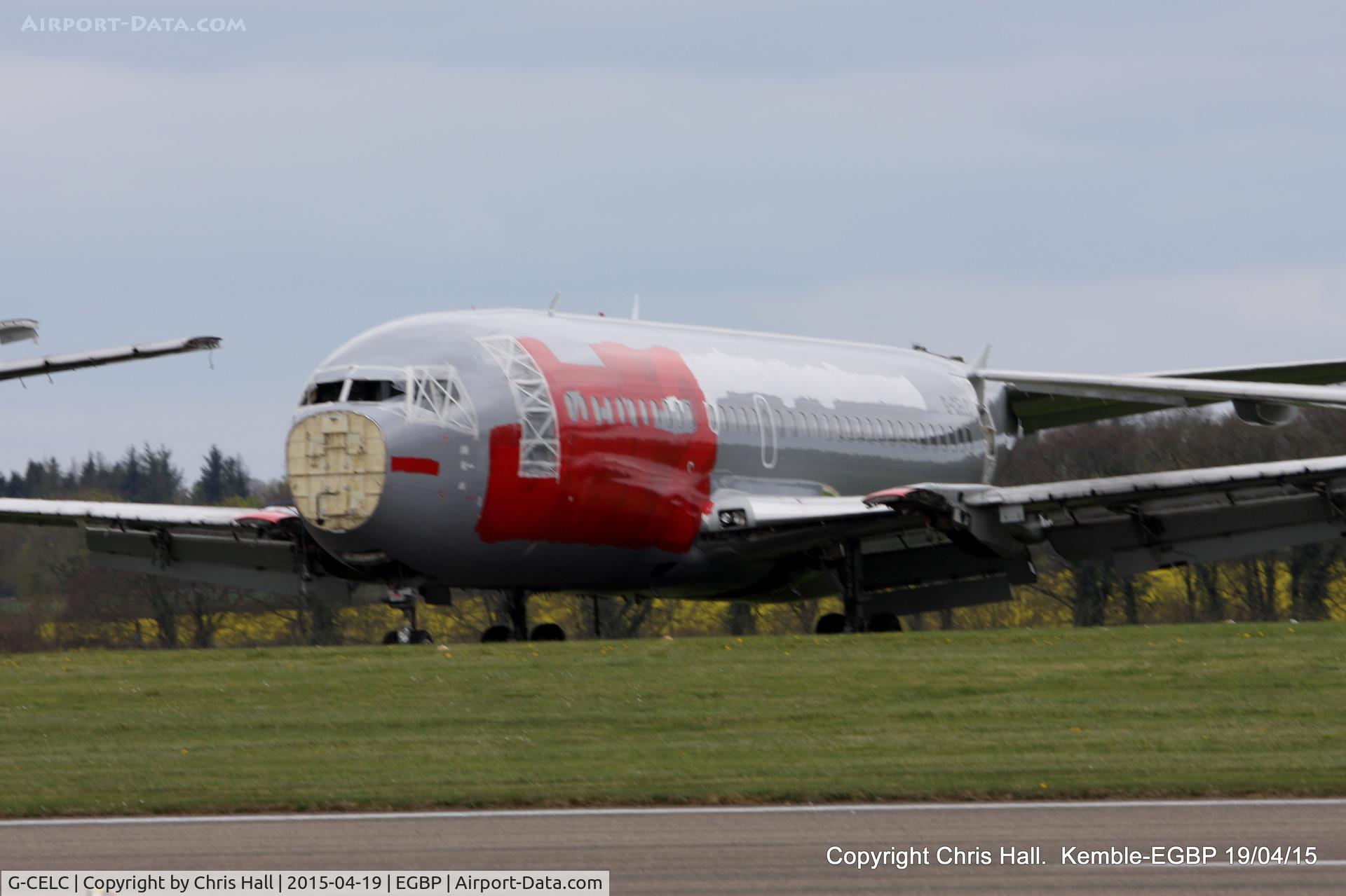 G-CELC, 1987 Boeing 737-33A C/N 23831, ex Jet2, in the scrapping area at Kemble