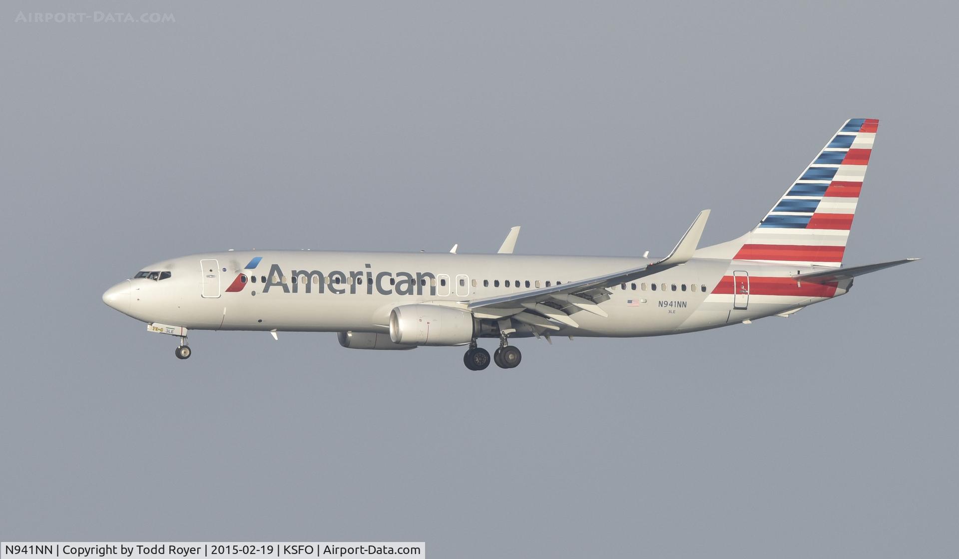 N941NN, 2013 Boeing 737-823 C/N 33232, Landing at SFO