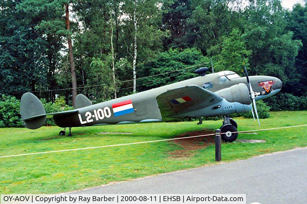 OY-AOV, 1941 Lockheed 12A Electra Junior C/N 1306, Lockheed L12A Electra Junior [1306] (Militaire Luchtvaart Museum) Soesterberg~PH 11/08/2000. With marks of L2-100