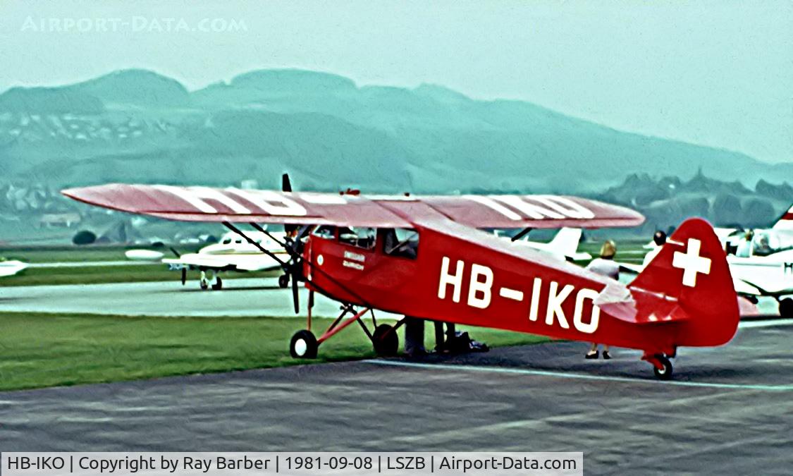 HB-IKO, 1934 Comte AC-4B Gentleman C/N 034, Comte AC.4 Gentleman [34] Bern Belp~HB 08/09/1981. From a slide.