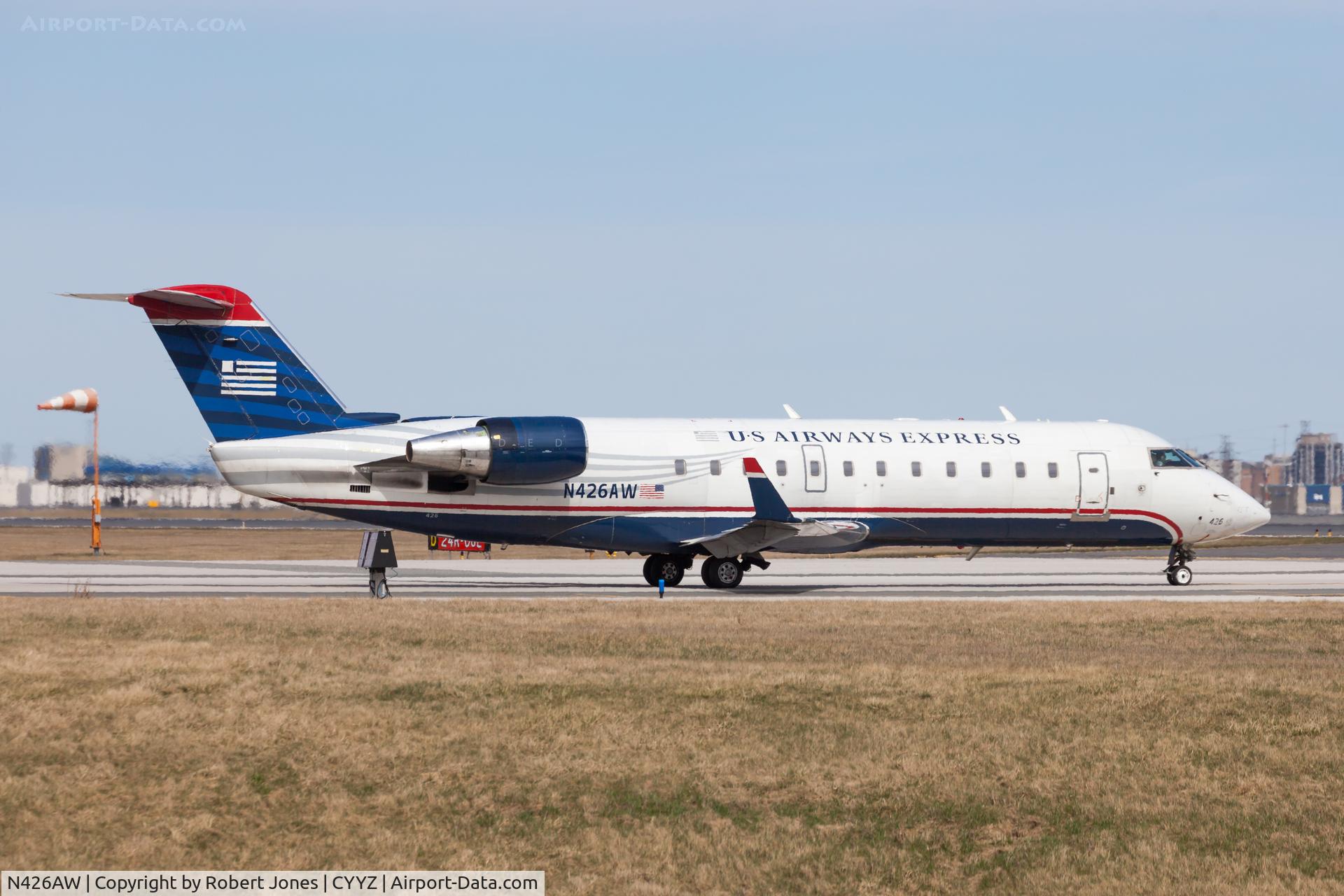 N426AW, 2002 Bombardier CRJ-200LR (CL-600-2B19) C/N 7669, At Toronto Pearson
