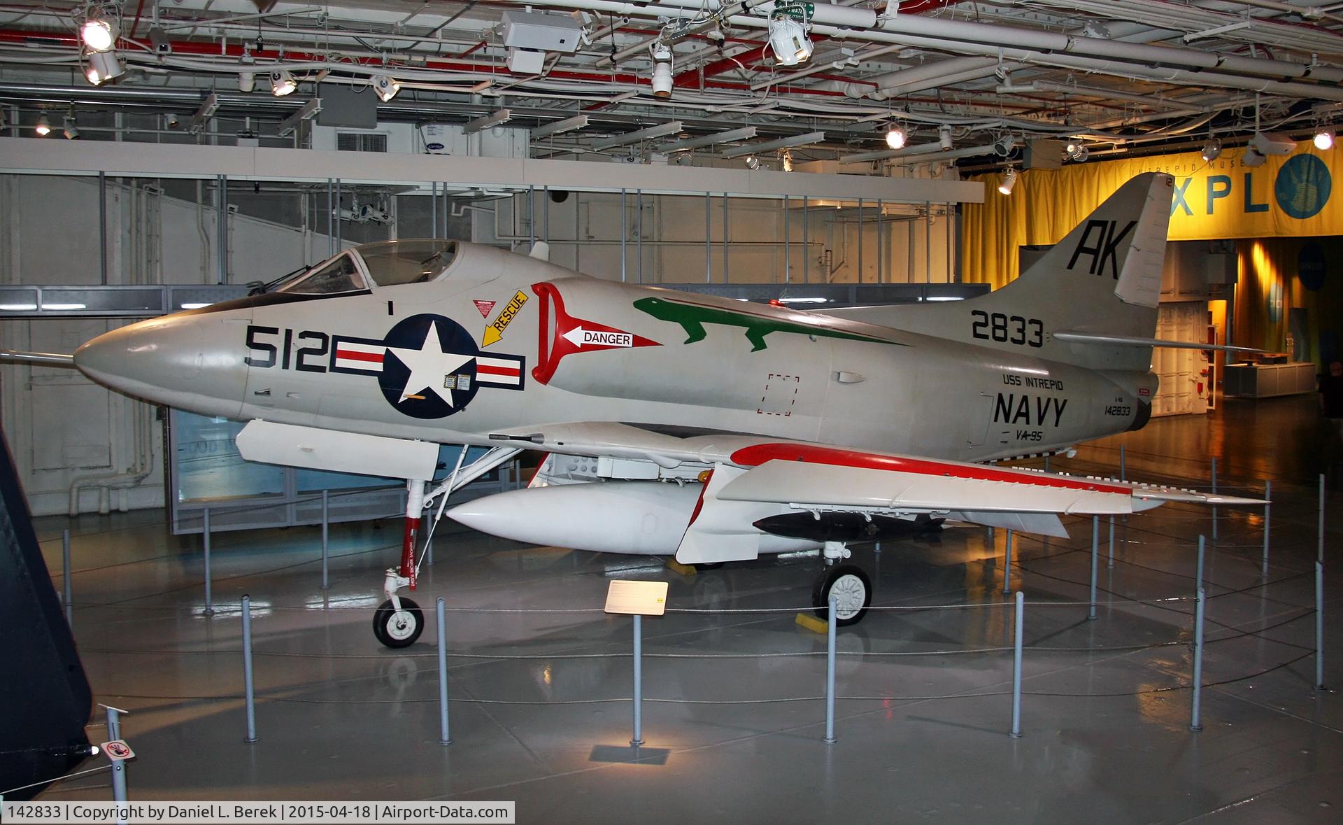 142833, Douglas A-4B Skyhawk C/N 11895, Cold-War fighter on the hangar deck.