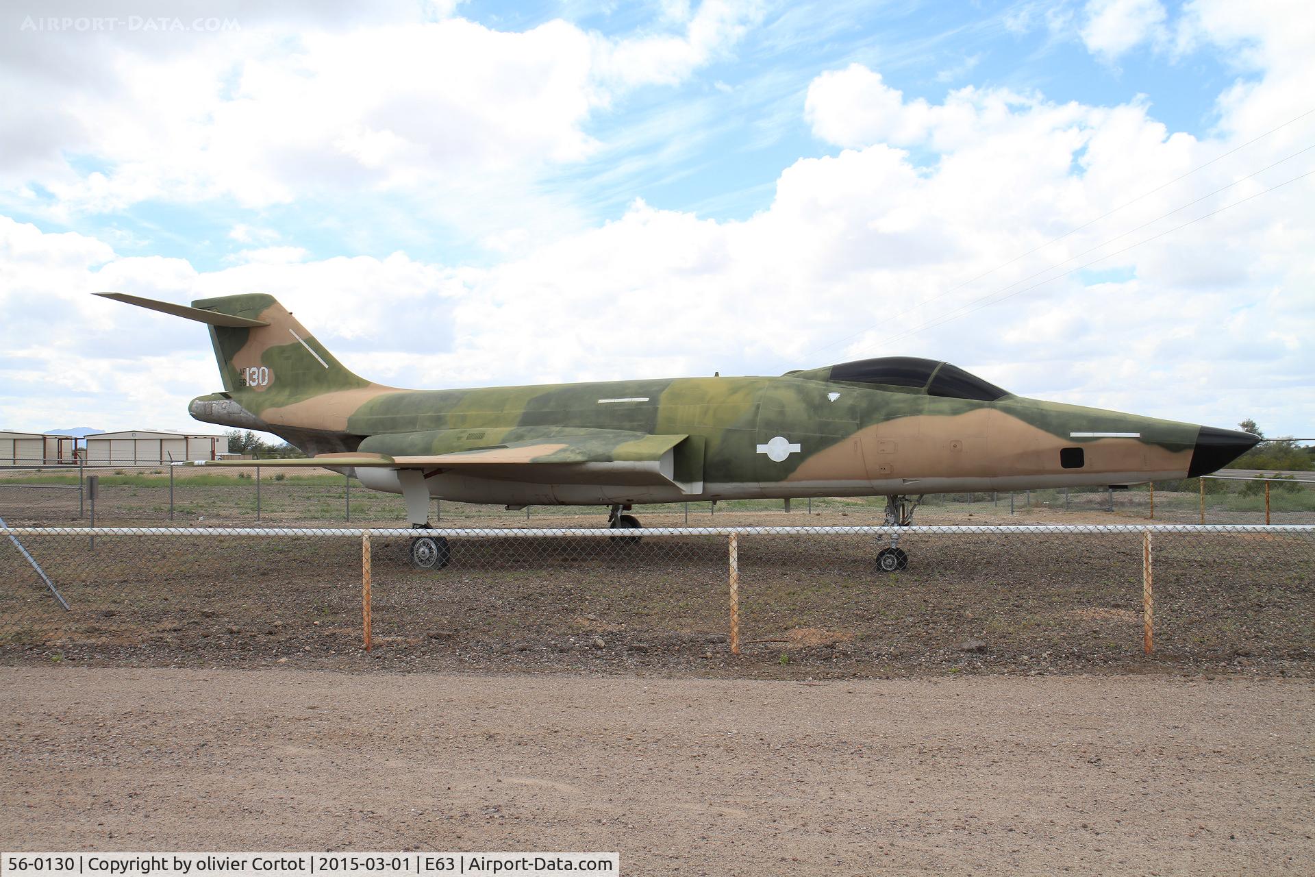 56-0130, 1956 McDonnell RF-101C Voodoo C/N 385, almost in the middle of nowhere