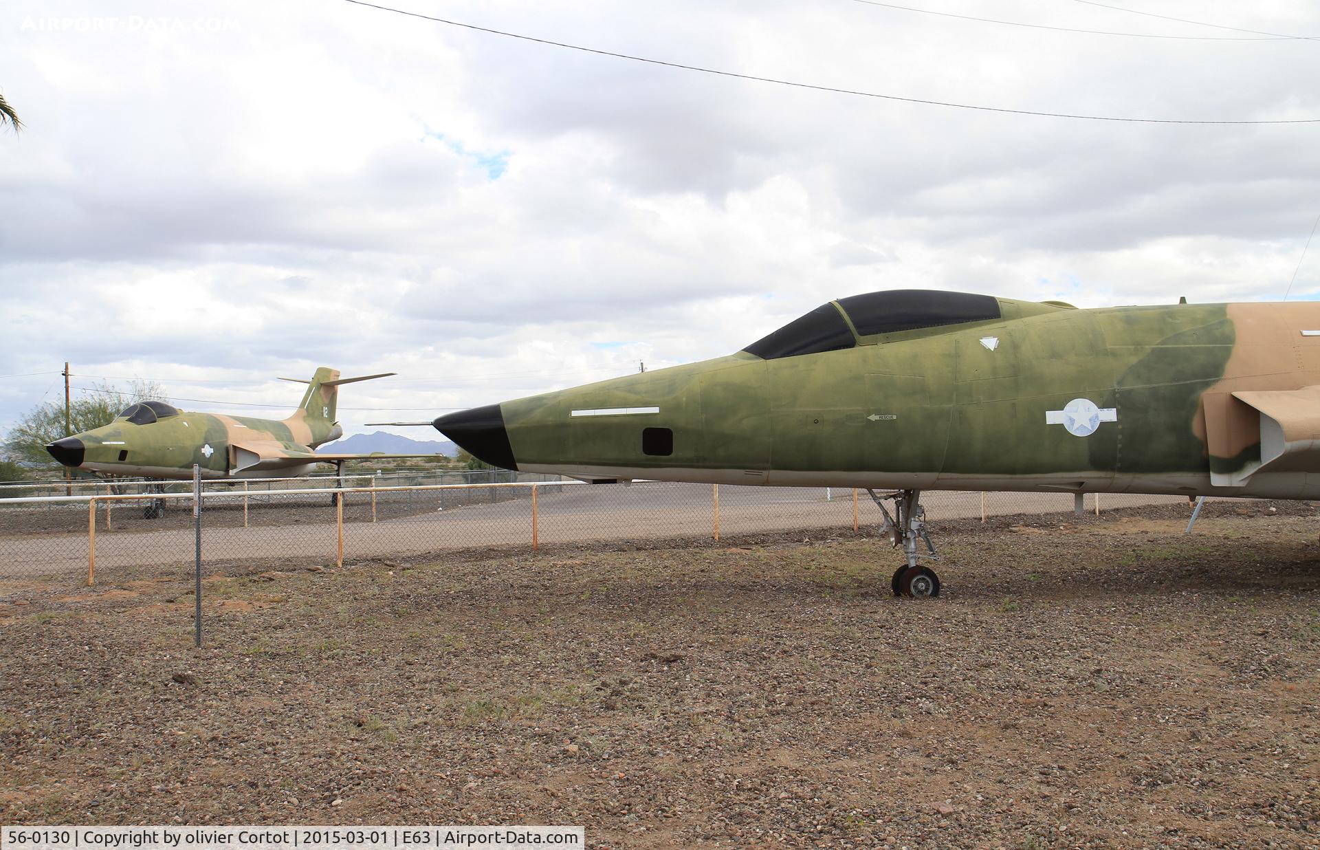 56-0130, 1956 McDonnell RF-101C Voodoo C/N 385, Two RF-101C are welcoming you at the Gila Bend airport